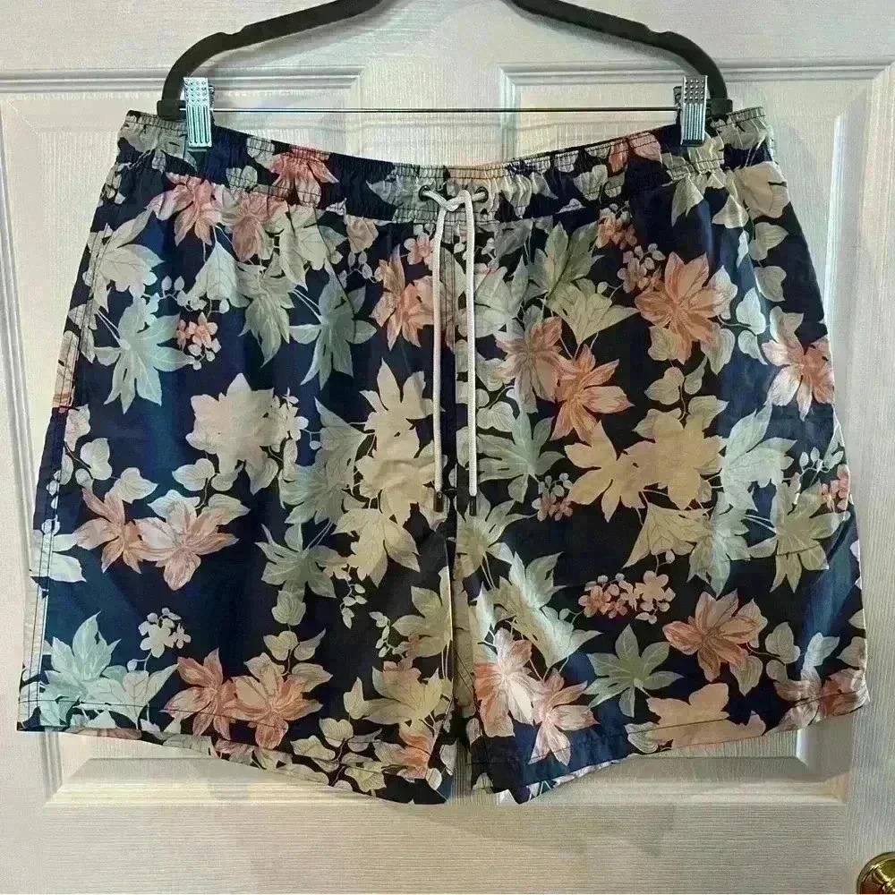 Brooks Brothers Men’s Floral Swim Trunks Shorts Size XXL